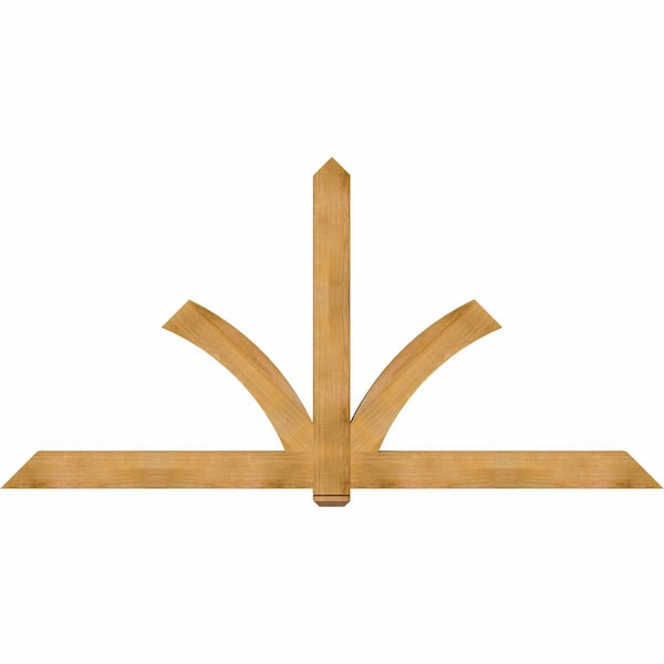Ekena Millwork Redmond Rough Sawn Timber Gable Bracket, Western Red Cedar, 108"W x 54"H x 4"D x 6"F, 12/12 Pitch GBW108X54X0406RED00RWR - main